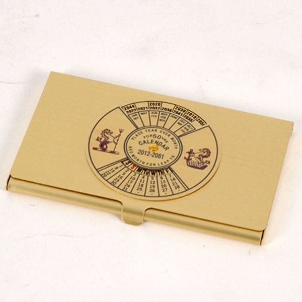 Καρτοθήκη μπρούτζινη με ημερολόγιο 50 χρόνων