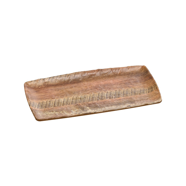 Πιατέλα παραλληλόγραμμη μελαμίνη εφέ ξύλου 17.5x32.5cm